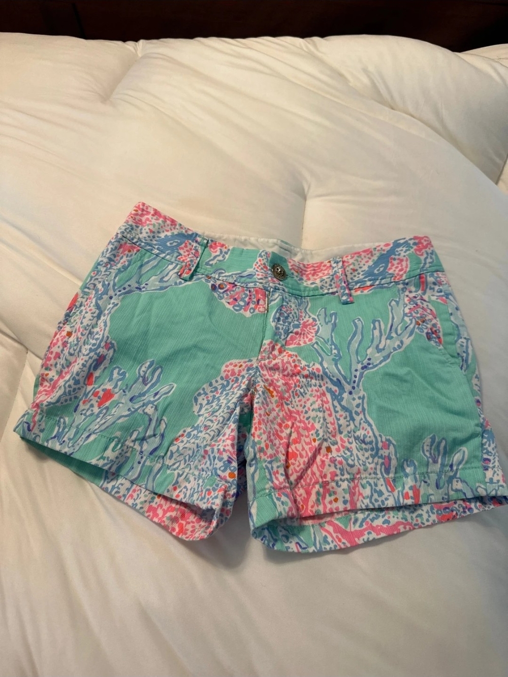 Lilly Pulitzer Mint, Pink & Blue Coral Reef Shorts